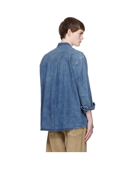 Our Legacy Blue Above Denim Shirt for men