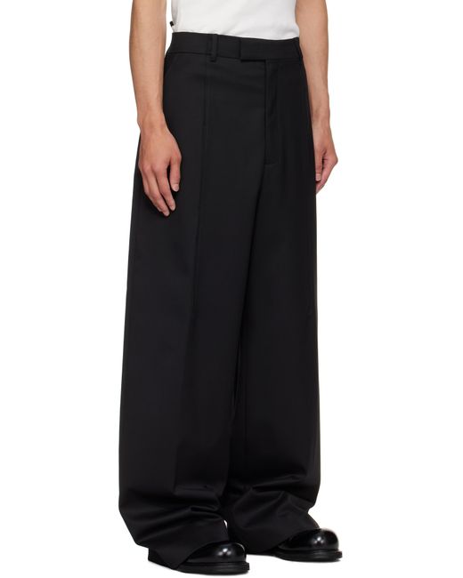 Vetements Black Cut Baggy Tailored Trousers for men