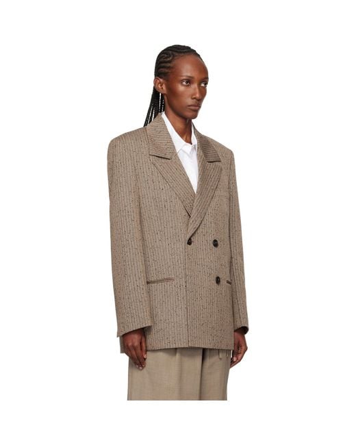 Rohe Brown Double-Breasted Blazer