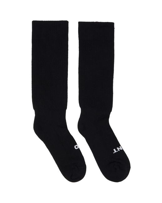 Rick Owens Black Temple 'So Cunt' Socks for men