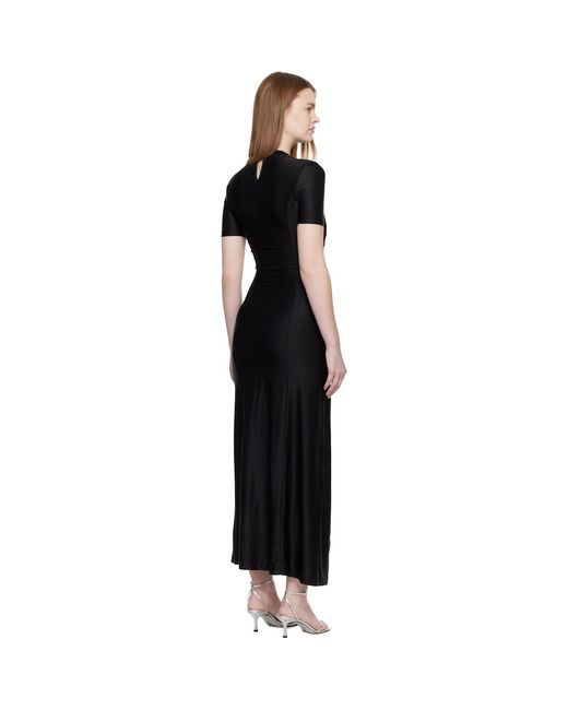 Rabanne Black Draped Midi Dress