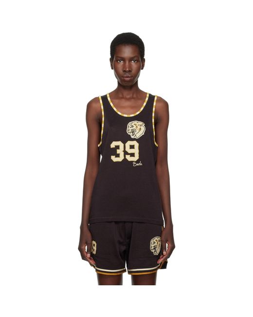 Bode Black Bobcat Singlet Tank Top