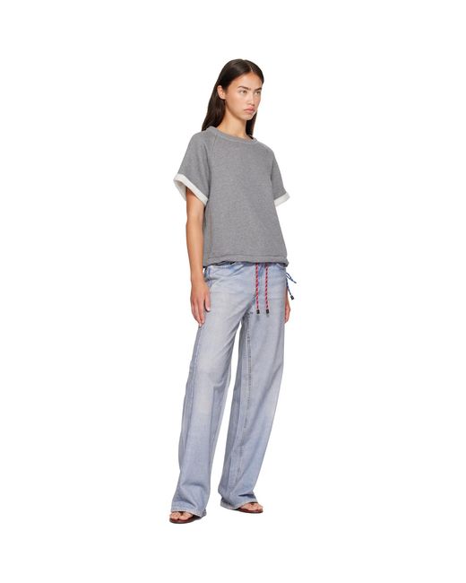Rag & Bone Blue Miramar Drawstring Wide-Leg Trousers
