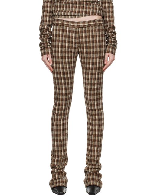 Acne Black Check Tailored Trousers