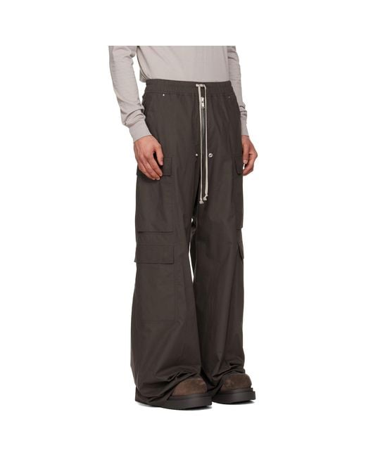 Rick Owens Black Temple Cargobelas Cargo Pants for men