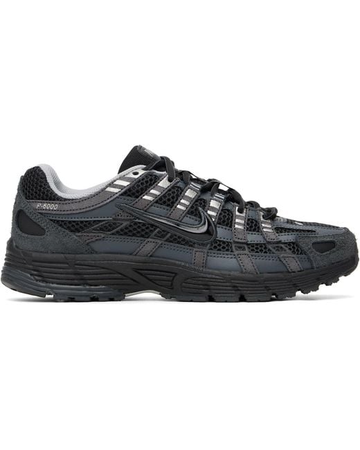 Nike Black P-6000 Suede Sneakers for men