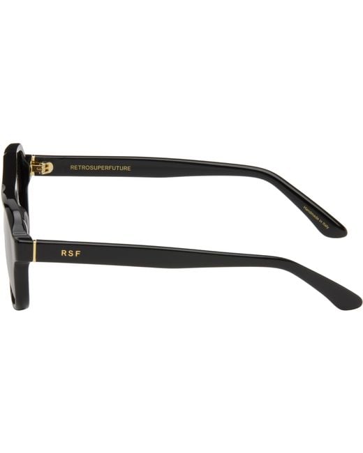 Retrosuperfuture Black Maneval Sunglasses for men