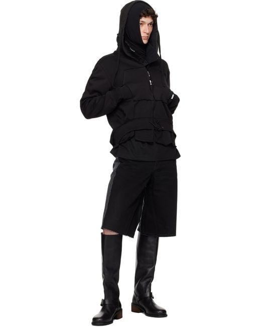 PROTOTYPES Black Toggle Hoodie for men