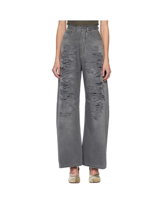 MM6 by Maison Margiela Black Lightweight 5 Pockets Jeans