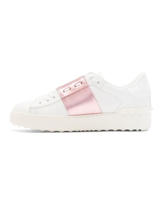 valentino sneakers white and pink