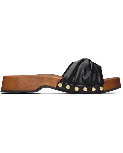 Ganni Black Tia Fairy Clog Sandals