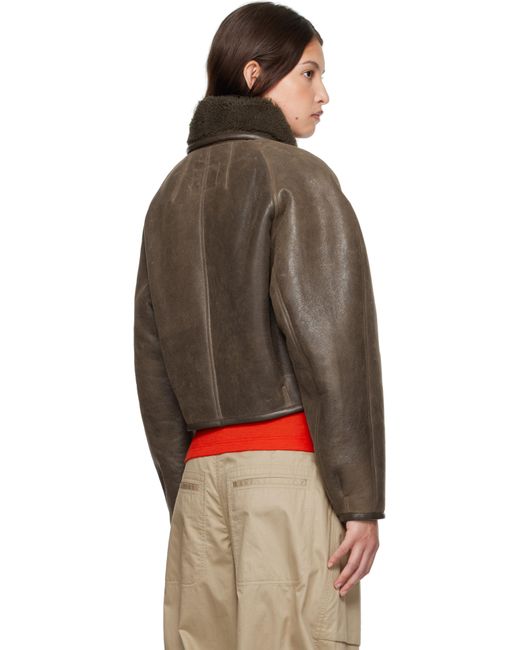 Isabel Marant Red Aris Shearling Jacket