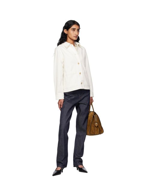 A.P.C. White Off- Nikkie Denim Jacket