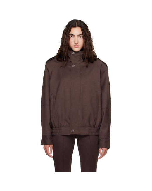 Frankie Shop Brown Kelly Padded Bomber Jacket