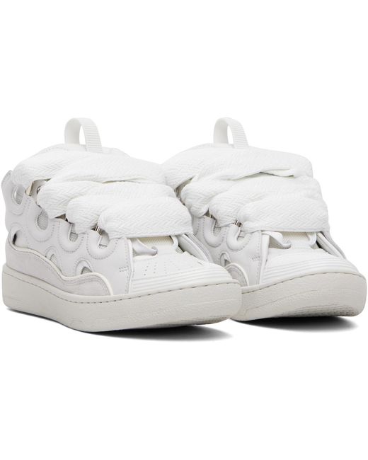 Lanvin White Curb Sneakers