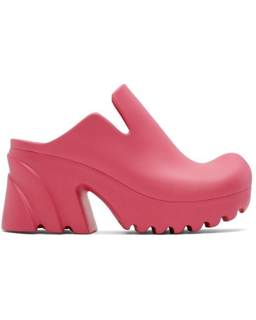 Bottega Pink Rubber Flash Clogs Lyst