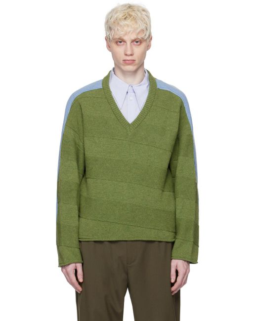 Kiko Kostadinov Green Delian Sweater for men