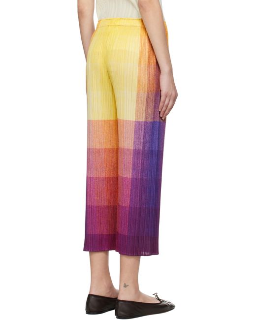 Pleats Please Issey Miyake Red Photon Trousers