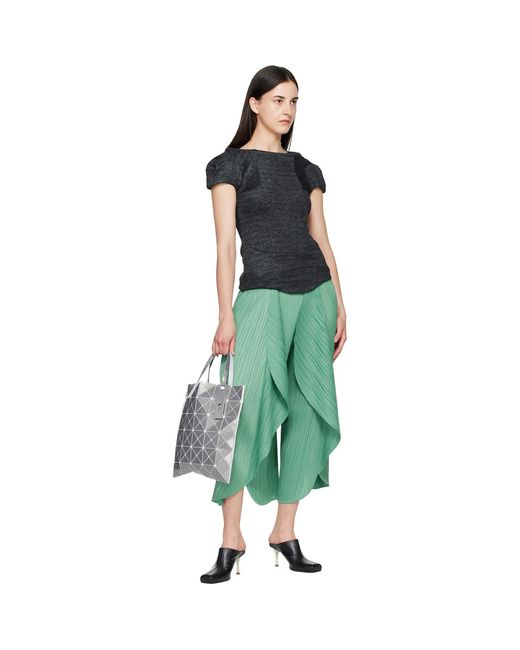 Issey Miyake Gray Lucent Metallic Tote