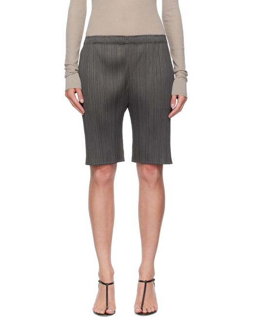 Pleats Please Issey Miyake Black June Monthly Colors Shorts