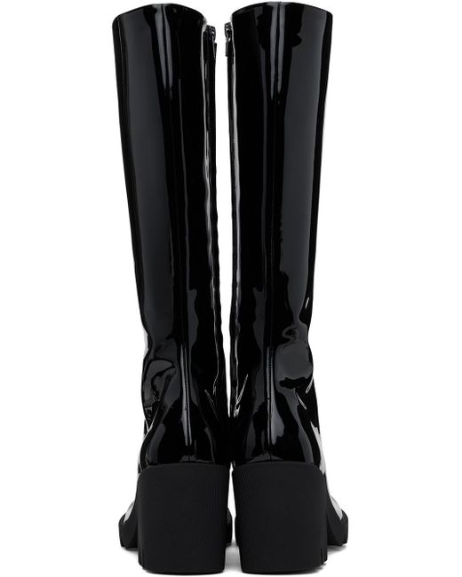 Burberry Black Leather Stride Boots