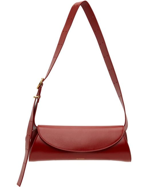 Jil Sander Red Cannolo Small Bag