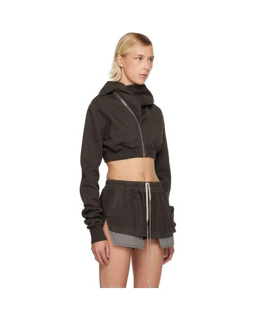 Rick Owens Black Concordians Micro Mountain Hoodie