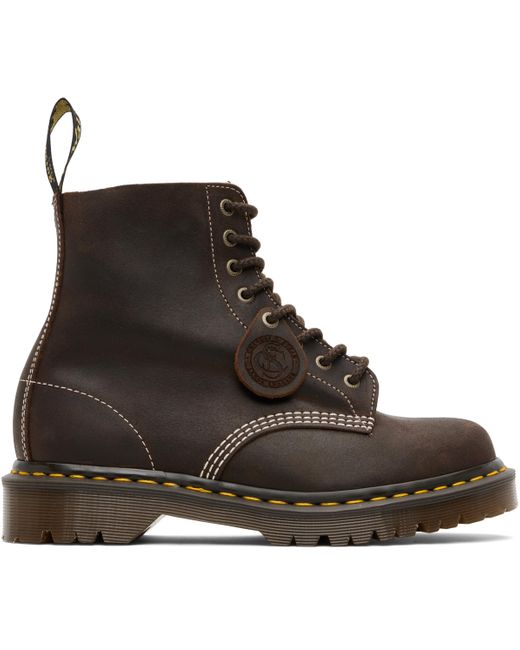 メンズ Dr. Martens ブラウン 1460 'Made Black