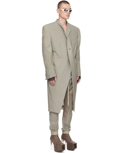 Rick Owens Black Off-white Tatlin Coat for men