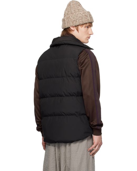 Maharishi Black 1382 Padded Asym Tech Vest for men