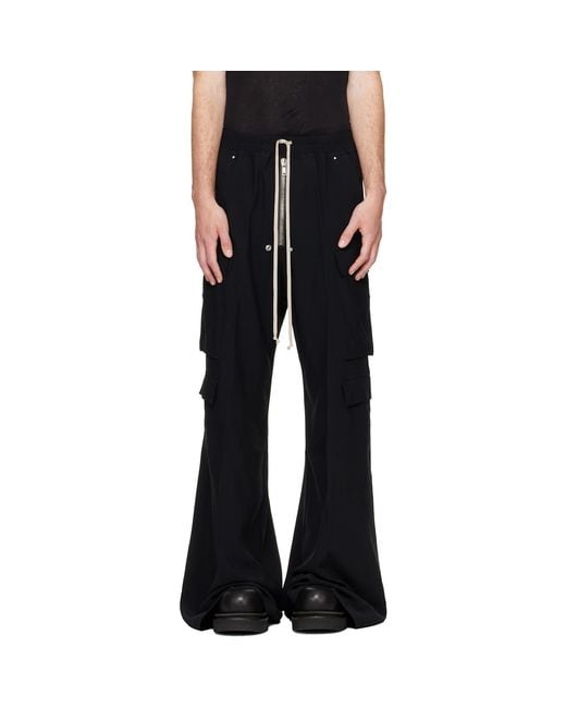 Rick Owens Black Tower Cargobelas Cargo Pants for men