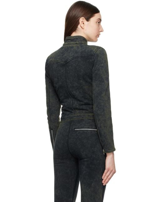 OPEN YY Black Faded Biker Jacket