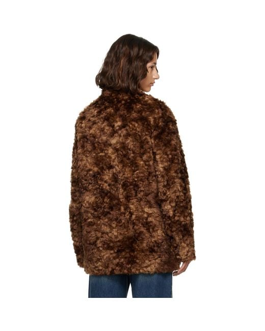Isabel Marant Brown Jya Faux-Fur Coat