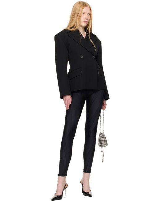 Mugler ブラック Spiral レギンス Black
