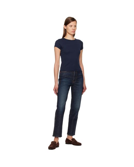 Khaite Blue Abigail Stretch Jeans
