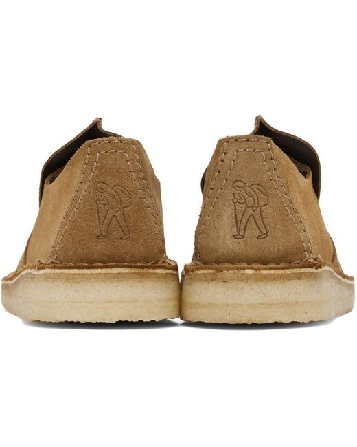 Clarks Black Tan Desert Mosier Slip-On Loafers for men