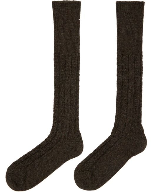Maison Margiela Black Bootleg Socks for men