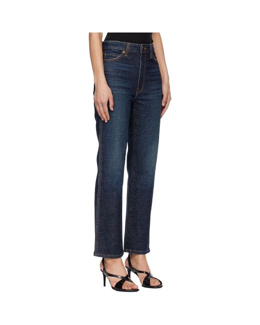 Khaite Blue Abigail Stretch Jeans