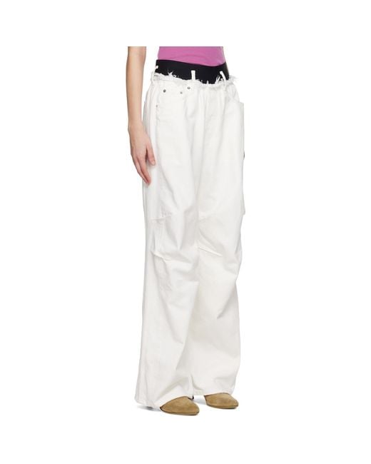 ALAINPAUL White Knee Jeans