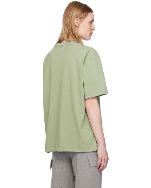T-shirt vert à logo modifié Amiri en coloris Green