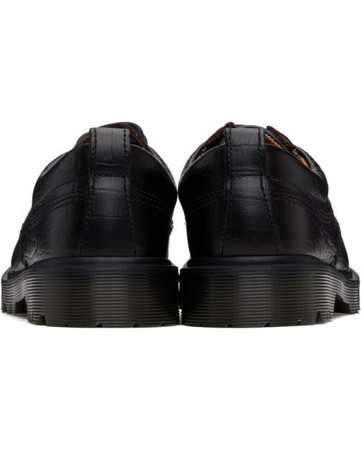 Dr. Martens ブラウン Lowell Crocodile Analine レザー ダービー Black