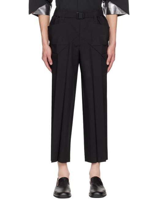 Issey Miyake Black Edge Trousers for men