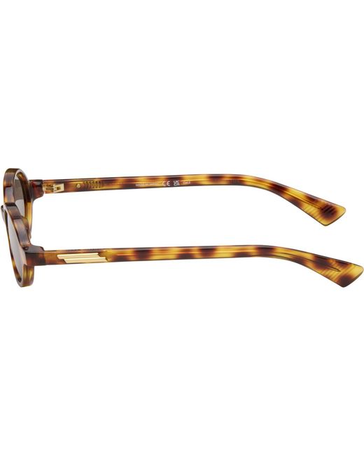 Bottega Veneta Black Classic Oval Sunglasses