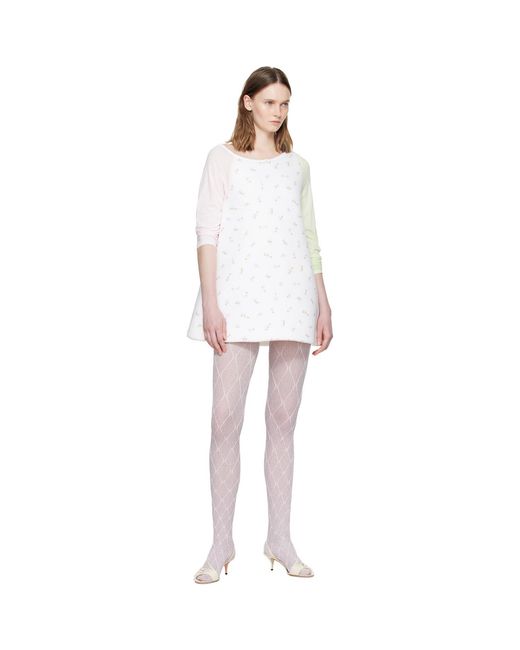 Ans Dostoevner White Formed Minidress