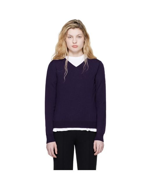 High Sport Blue Billie Vneck Sweater