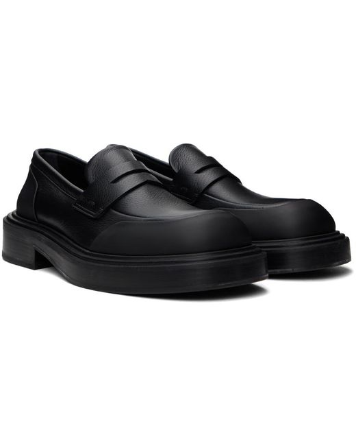 Flâneurs noirs à garnitures en caoutchouc Ferragamo pour homme en coloris Black
