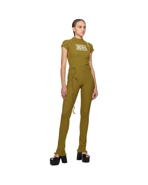 OTTOLINGER Green Khaki Rib Bodysuit