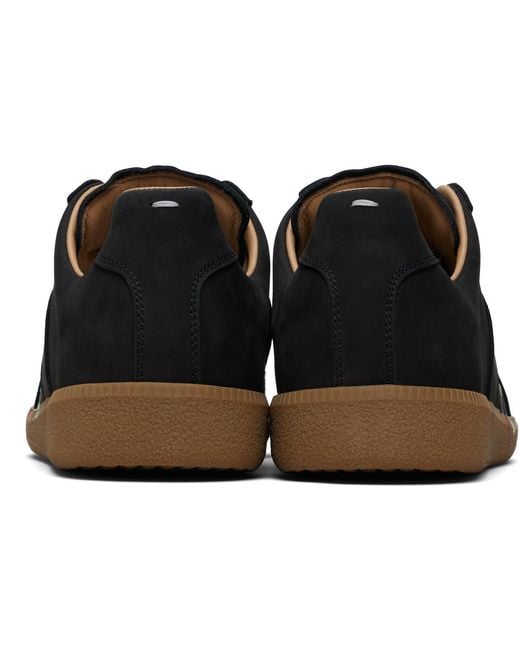 Maison Margiela Black Paint Replica Sneakers for men