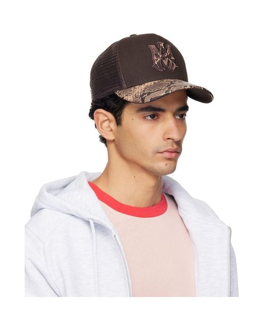 Amiri Brown Ma Snake Trucker Cap for men