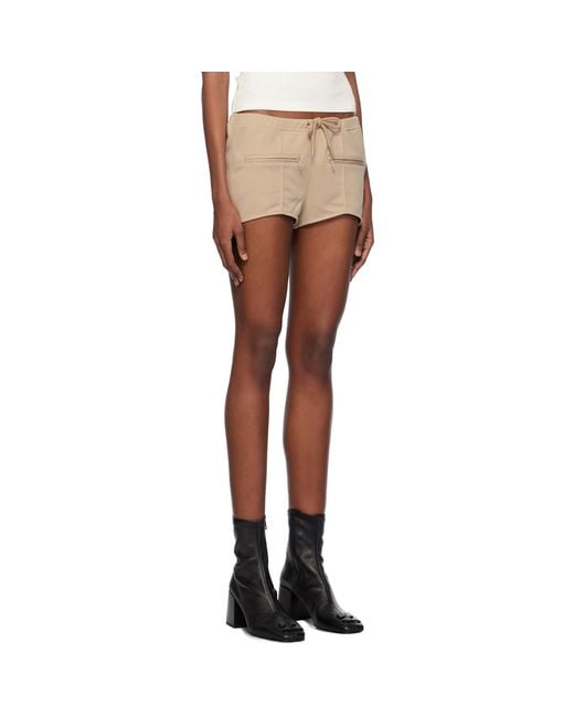 Courreges White Drawstring Mini Shorts